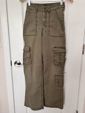 Hollister Size 00 Army Green Denim Jeans